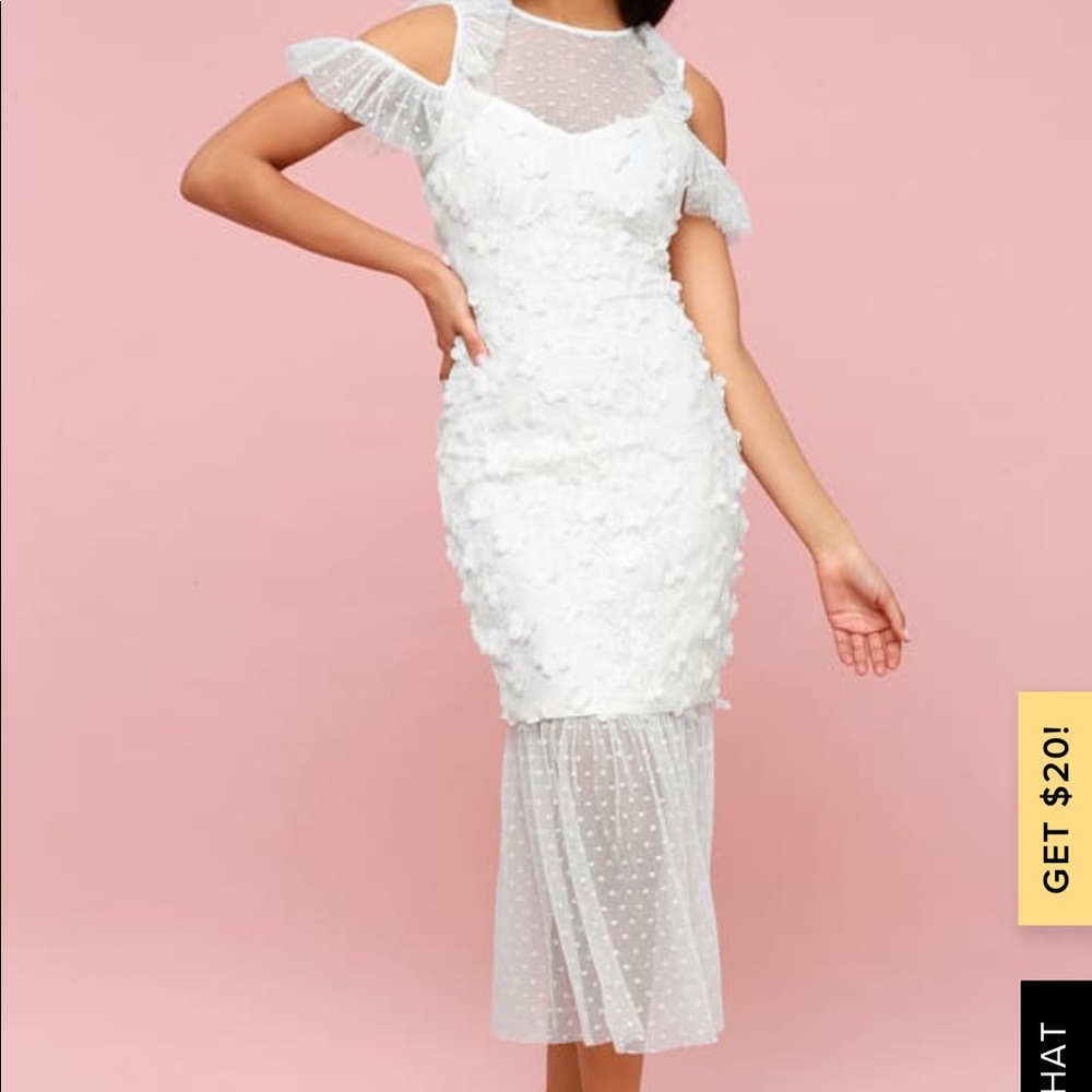 Worn once! Lulus white Elatt dress!